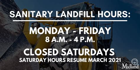 city of midland landfill hours.